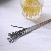 100 pcs 9" Firework Cupcake Toppers Foil Frills Bamboo Cocktail Sticks