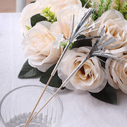 100 pcs 9" Firework Cupcake Toppers Foil Frills Bamboo Cocktail Sticks