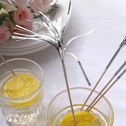 100 pcs 9" Firework Cupcake Toppers Foil Frills Bamboo Cocktail Sticks