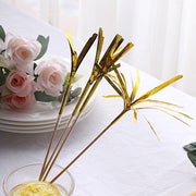 100 pcs 9" Firework Cupcake Toppers Foil Frills Bamboo Cocktail Sticks
