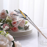 100 pcs 9" Firework Cupcake Toppers Foil Frills Bamboo Cocktail Sticks