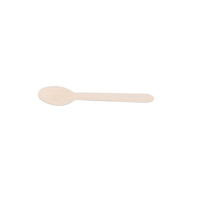 100 pcs Natural Birchwood Spoons - Disposable Tableware BIRC_F027