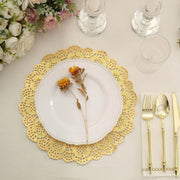 100 pcs Round Disposable Paper Doilies Placemats with Lace Trim