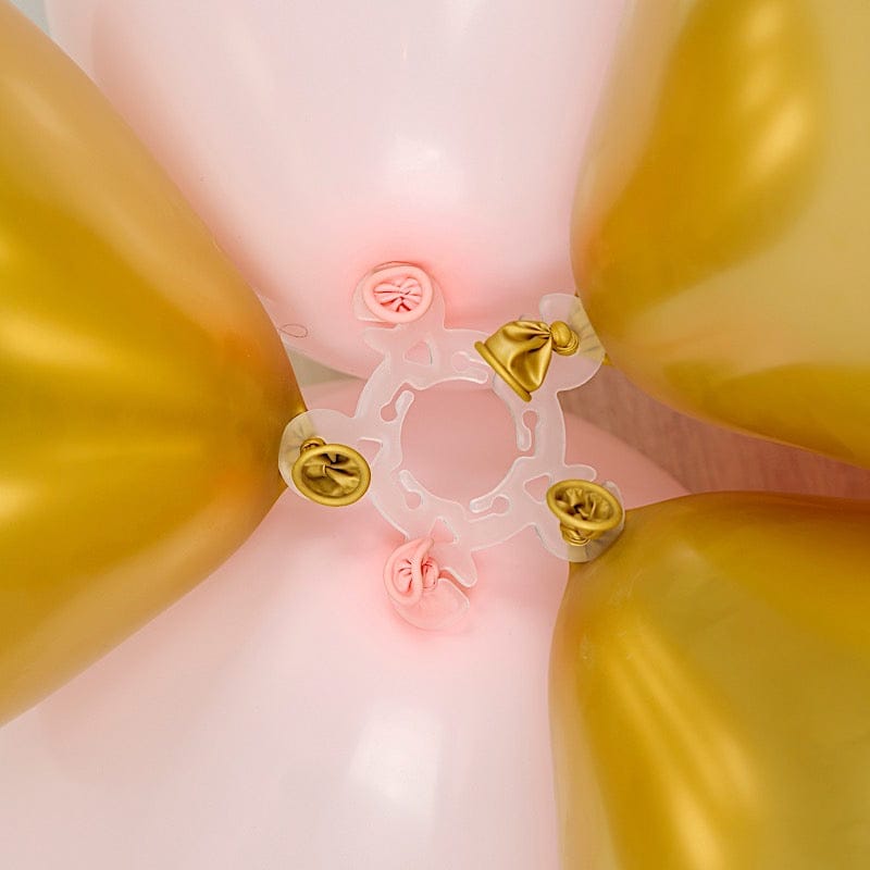 100 Plastic Flower Balloon Clip Connectors Arch Decorations Tool - Clear BLOON_CLIP_04