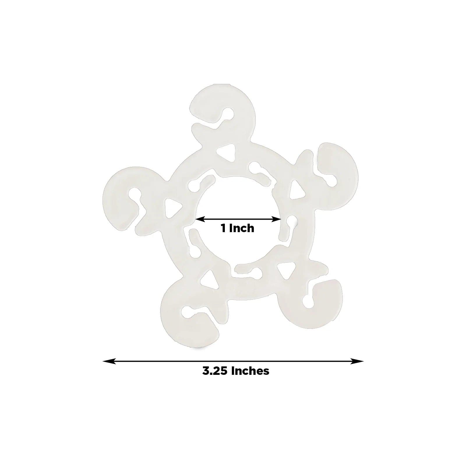 100 Plastic Flower Balloon Clip Connectors Arch Decorations Tool - Clear BLOON_CLIP_04