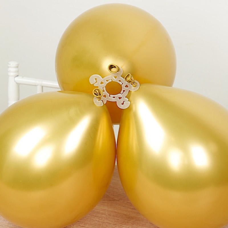 100 Plastic Flower Balloon Clip Connectors Arch Decorations Tool - Clear BLOON_CLIP_04