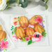 100 PVC Cookie Candy Bags With "Thank You" Floral Print - Clear and White BAG_PVC07_6X7_CLWH