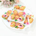 100 PVC Cookie Candy Bags With "Thank You" Floral Print - Clear and White BAG_PVC07_6X7_CLWH