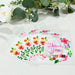 100 PVC Cookie Candy Bags With "Thank You" Floral Print - Clear and White BAG_PVC07_6X7_CLWH