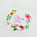 100 PVC Cookie Candy Bags With "Thank You" Floral Print - Clear and White BAG_PVC07_6X7_CLWH