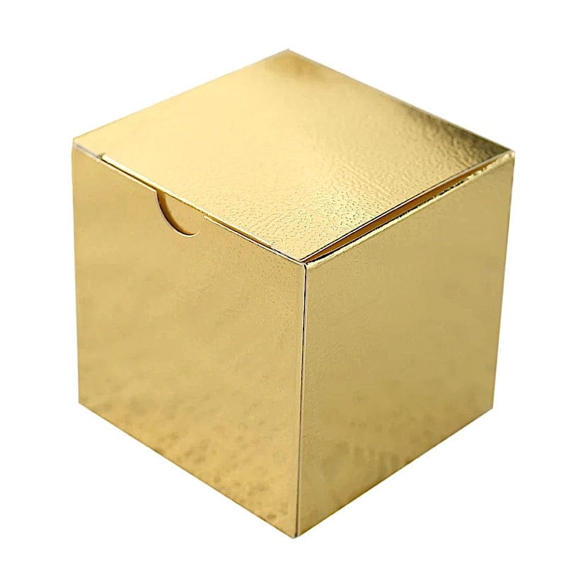 100 Wedding Favor Boxes 3" x 3" x 3" - Gold BOX_3X3_GOLD