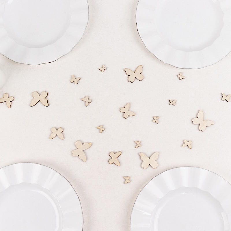 100 Wood Butterfly Cutouts Craft Party Supplies - Natural CONF_BUT01_WOD_NAT