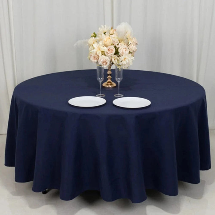 108" Cotton Blend Round Tablecloth for Weddings and Events