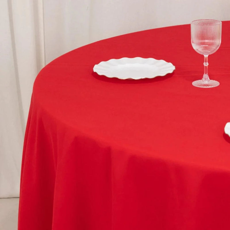 108" Cotton Blend Round Tablecloth for Weddings and Events