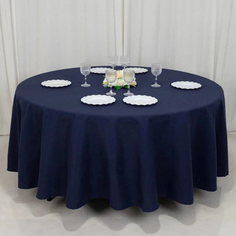 108" Cotton Blend Round Tablecloth for Weddings and Events