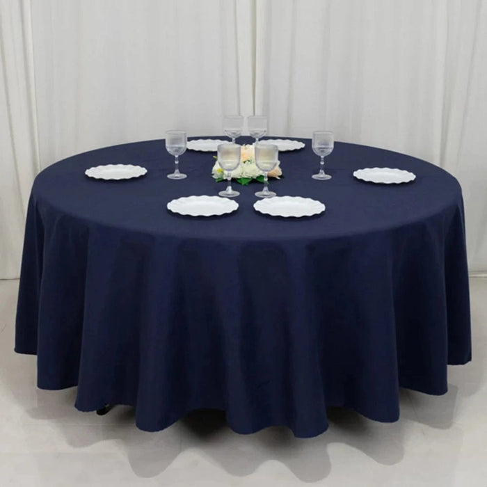 108" Cotton Blend Round Tablecloth for Weddings and Events