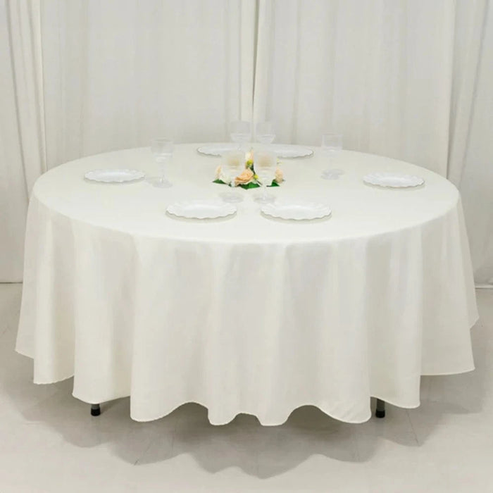 108" Cotton Blend Round Tablecloth for Weddings and Events