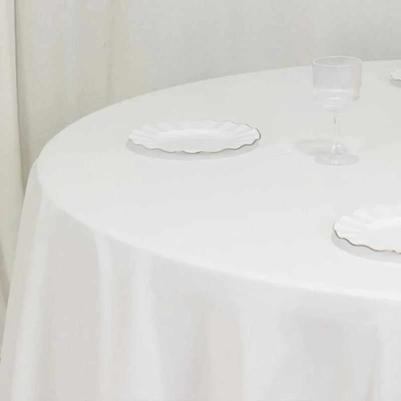 108" Cotton Blend Round Tablecloth for Weddings and Events