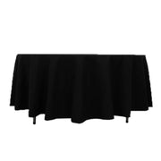 108" Cotton Blend Round Tablecloth for Weddings and Events TAB_COT01_108_BLK