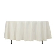 108" Cotton Blend Round Tablecloth for Weddings and Events TAB_COT01_108_IVR