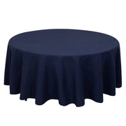 108" Cotton Blend Round Tablecloth for Weddings and Events TAB_COT01_108_NAVY