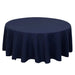 108" Cotton Blend Round Tablecloth for Weddings and Events TAB_COT01_108_NAVY