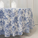 108" Polyester Round Tablecloth for Weddings and Events - French Toile Pattern