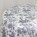 108" Polyester Round Tablecloth for Weddings and Events - French Toile Pattern