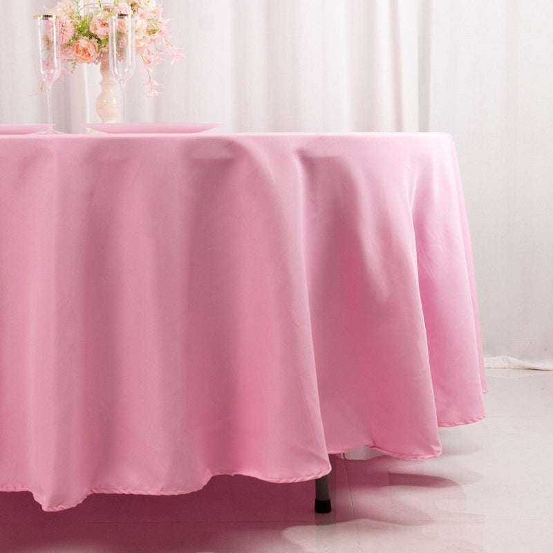 108" Premium Polyester Round Tablecloth Wedding Party Table Linens