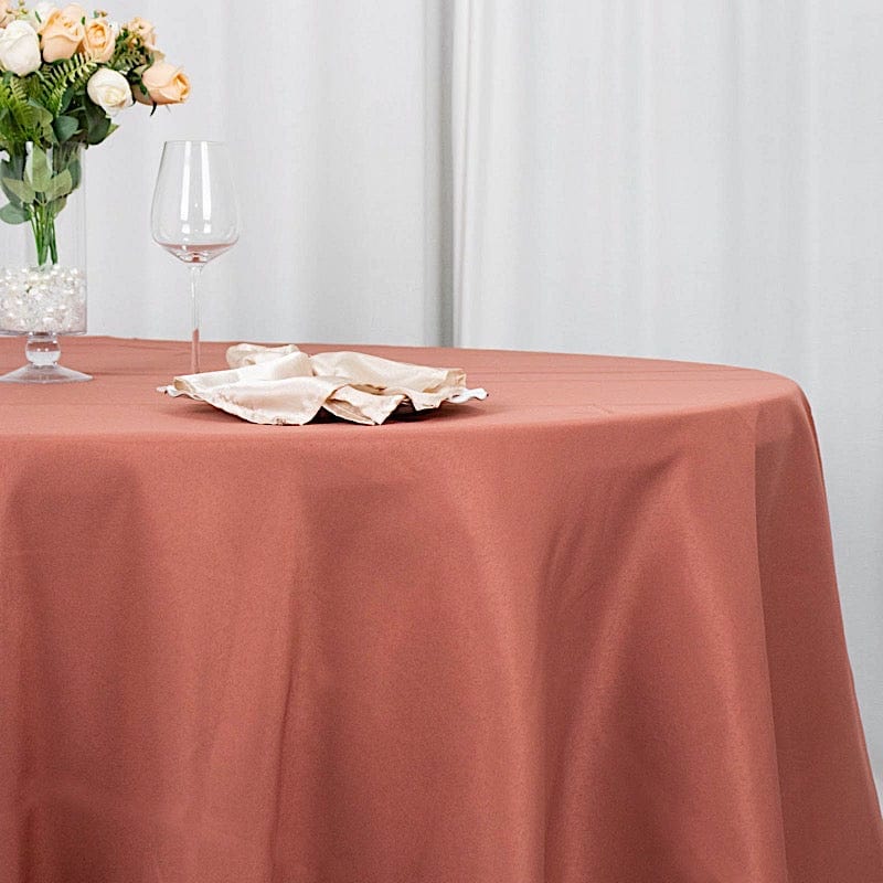 108" Premium Polyester Round Tablecloth Wedding Party Table Linens