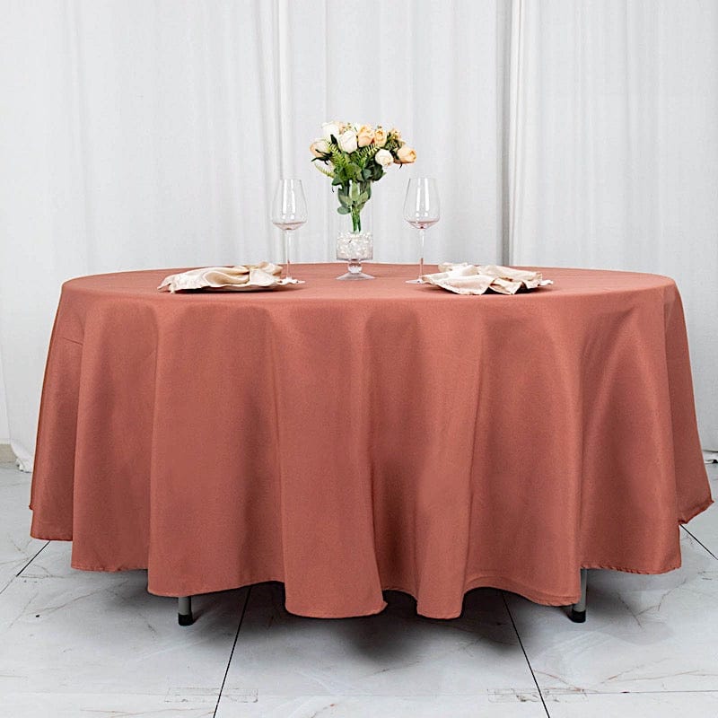 108" Premium Polyester Round Tablecloth Wedding Party Table Linens