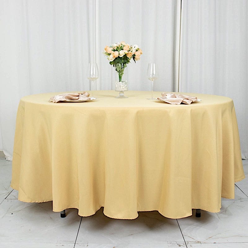 108" Premium Polyester Round Tablecloth Wedding Party Table Linens