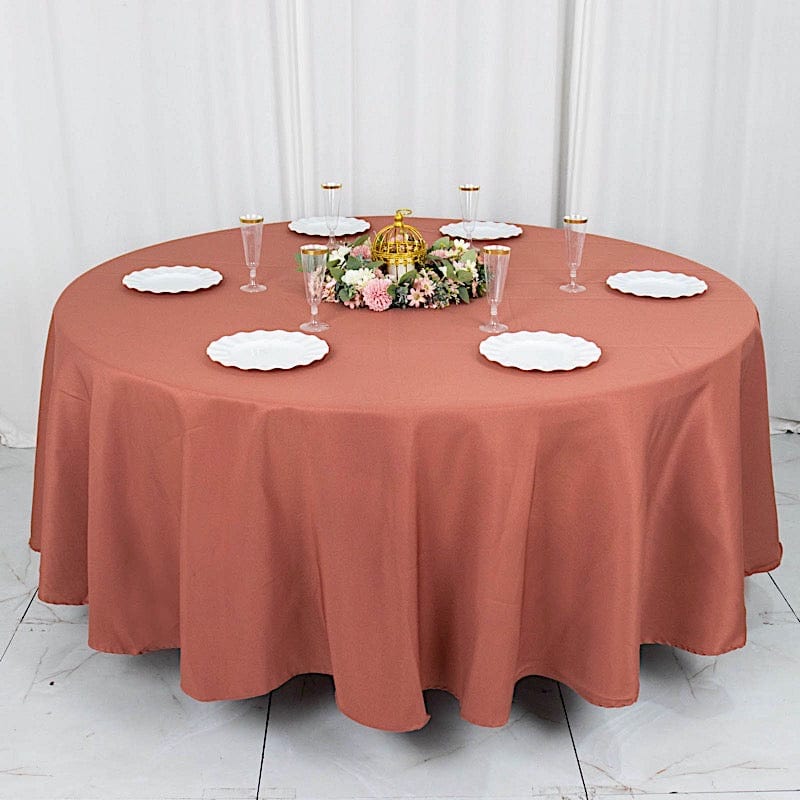 108" Premium Polyester Round Tablecloth Wedding Party Table Linens