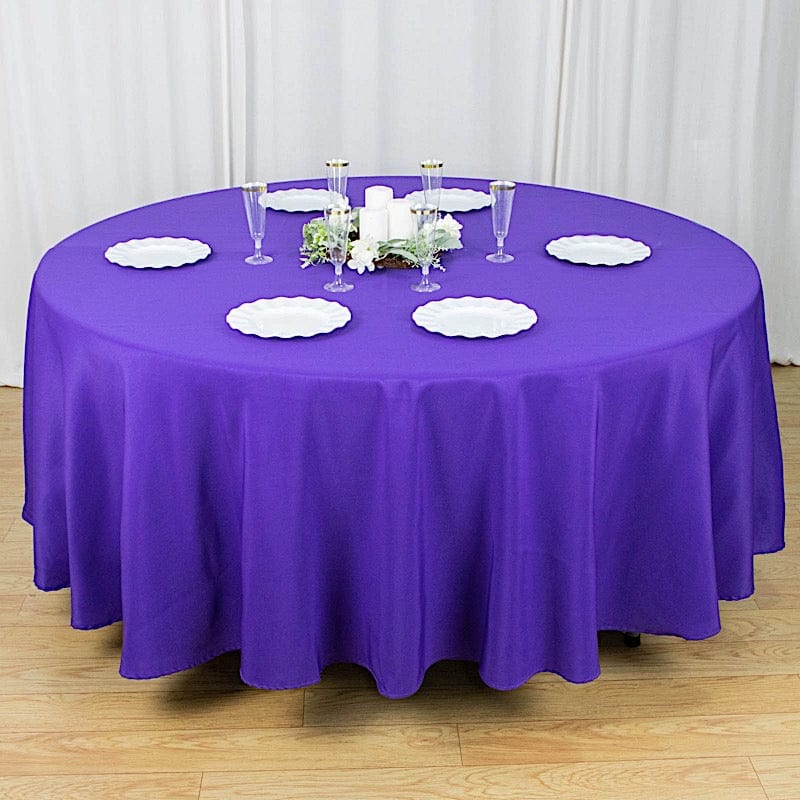 108" Premium Polyester Round Tablecloth Wedding Party Table Linens