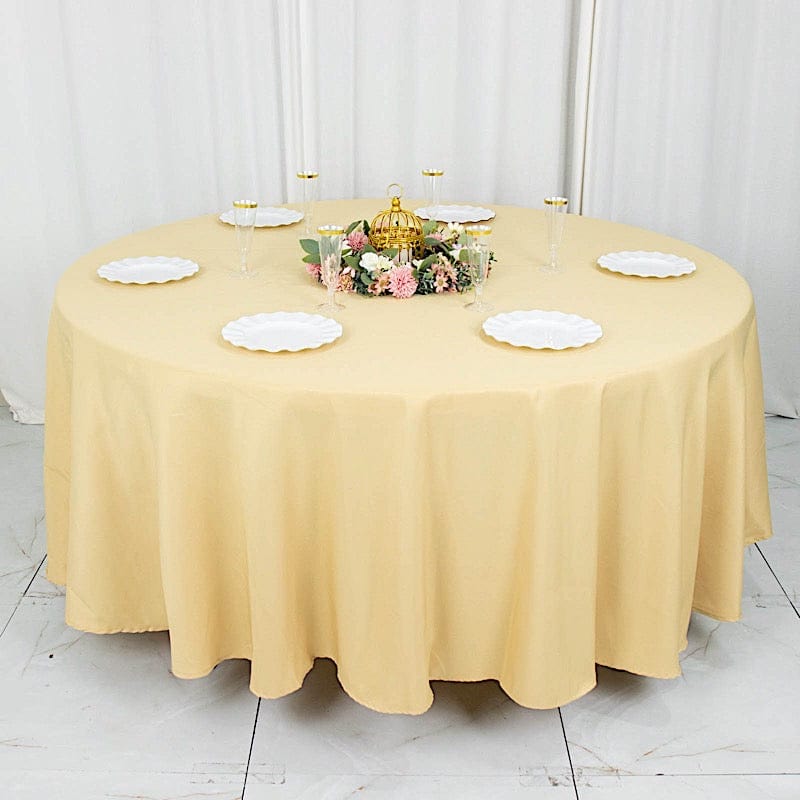 108" Premium Polyester Round Tablecloth Wedding Party Table Linens