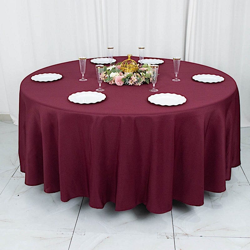 108" Premium Polyester Round Tablecloth Wedding Party Table Linens