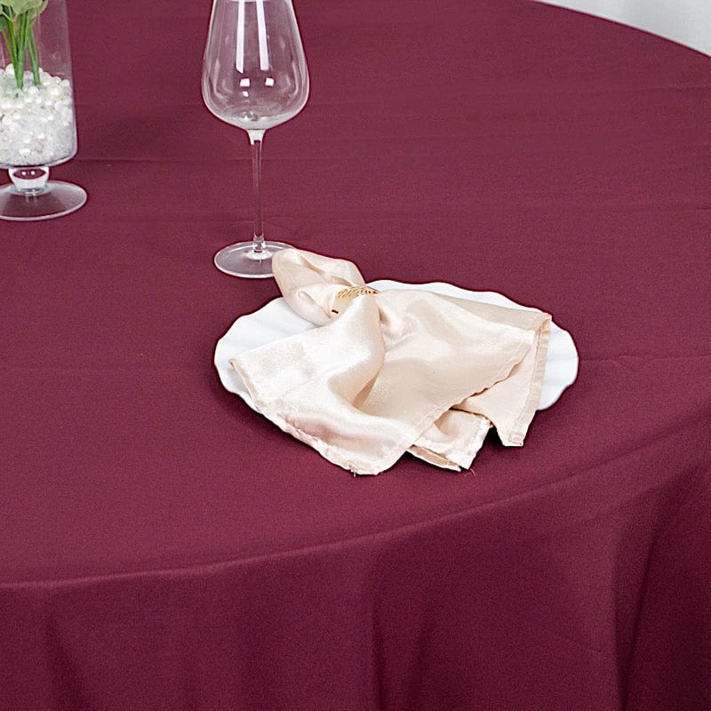 108" Premium Polyester Round Tablecloth Wedding Party Table Linens
