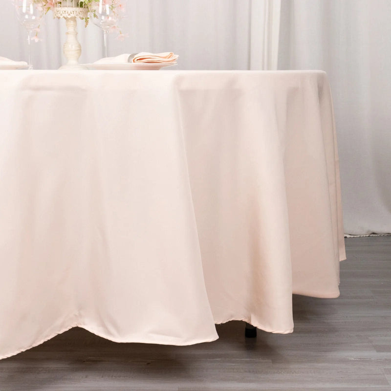 108" Premium Polyester Round Tablecloth Wedding Party Table Linens