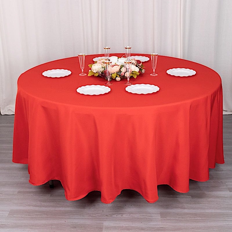 108" Premium Polyester Round Tablecloth Wedding Party Table Linens