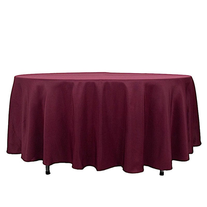 108" Premium Polyester Round Tablecloth Wedding Party Table Linens TAB_108_BURG_PRM