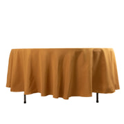 108" Premium Polyester Round Tablecloth Wedding Party Table Linens TAB_108_GOLD_PRM