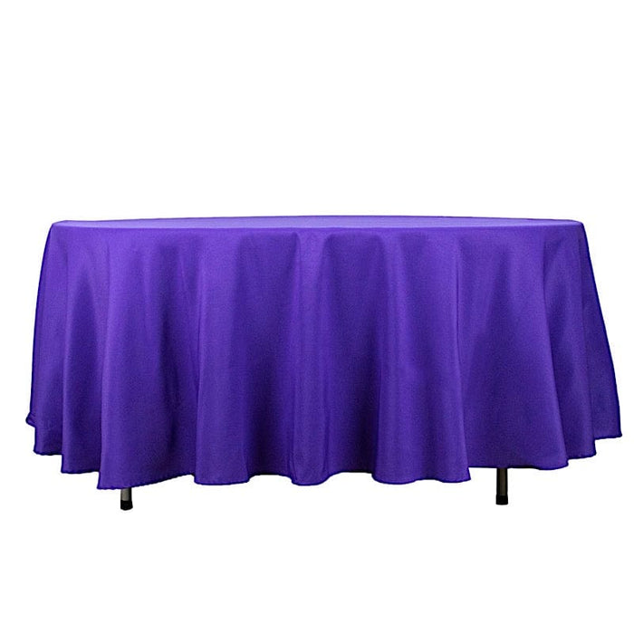 108" Premium Polyester Round Tablecloth Wedding Party Table Linens TAB_108_PURP_PRM
