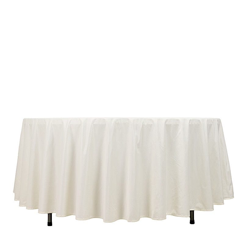 108" Premium Scuba Round Tablecloth TAB_SCUBA_108_IVR