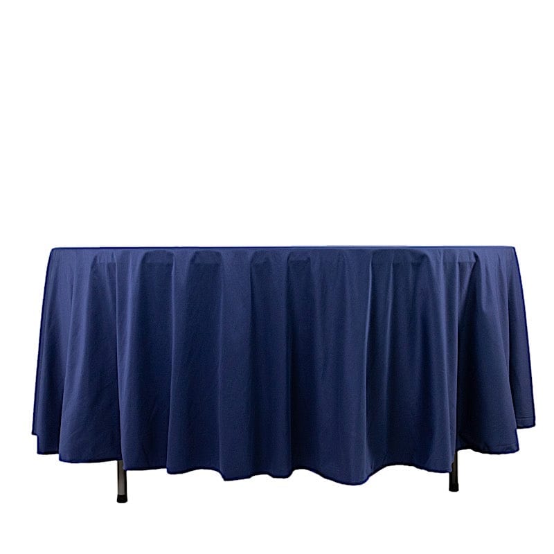 108" Premium Scuba Round Tablecloth TAB_SCUBA_108_NAVY