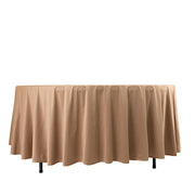 108" Premium Scuba Round Tablecloth TAB_SCUBA_108_NUDE