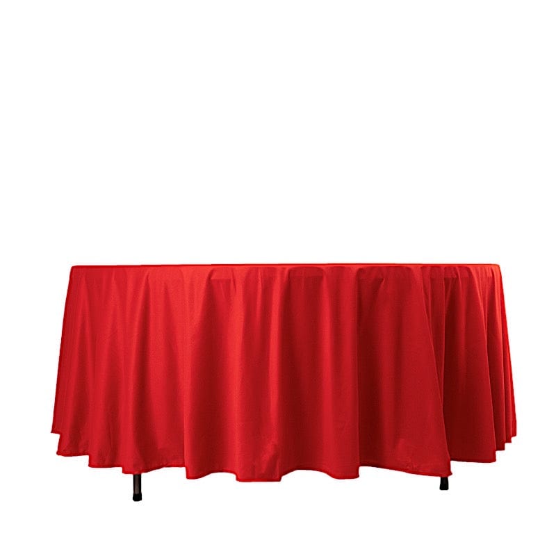 108" Premium Scuba Round Tablecloth TAB_SCUBA_108_RED