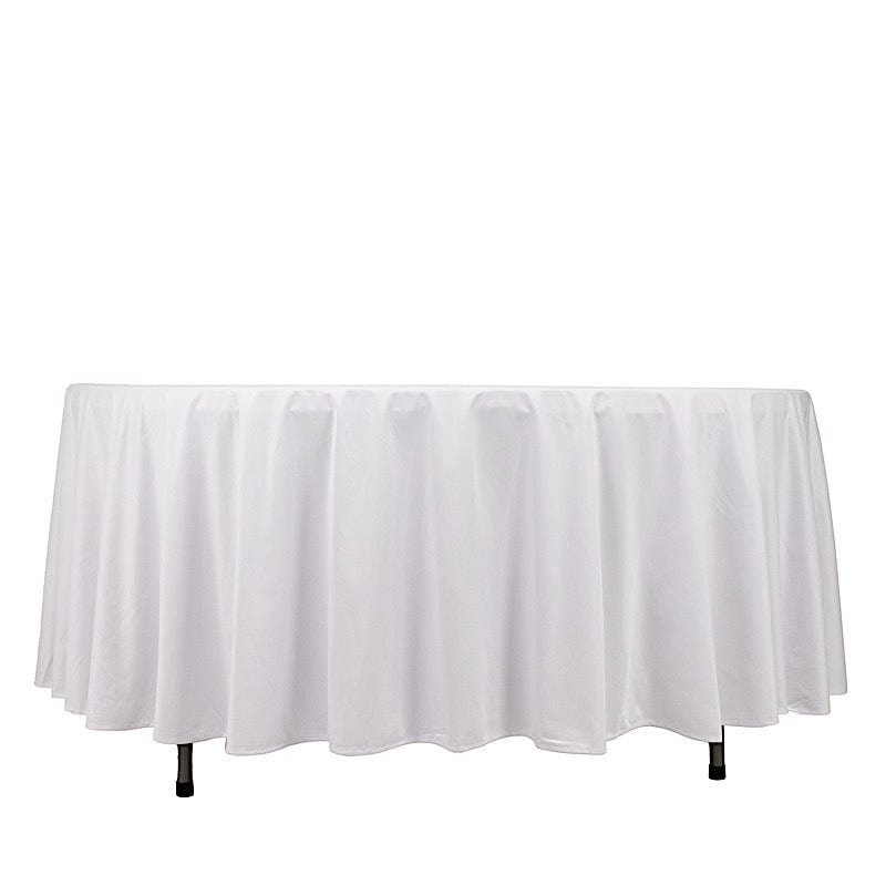 108" Premium Scuba Round Tablecloth TAB_SCUBA_108_WHT