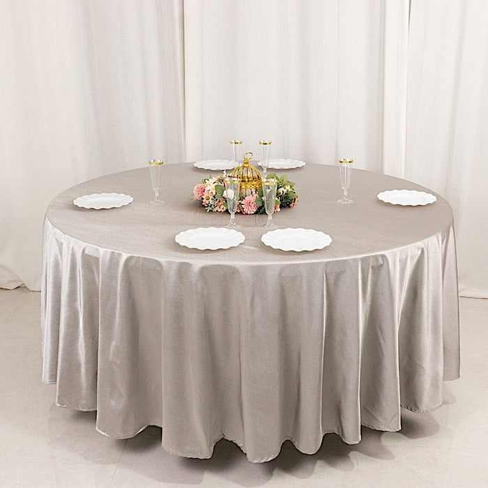 108" Shimmer Scuba Polyester Round Tablecloth
