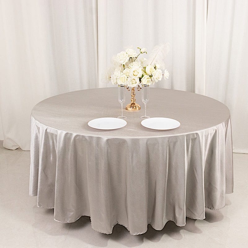 108" Shimmer Scuba Polyester Round Tablecloth