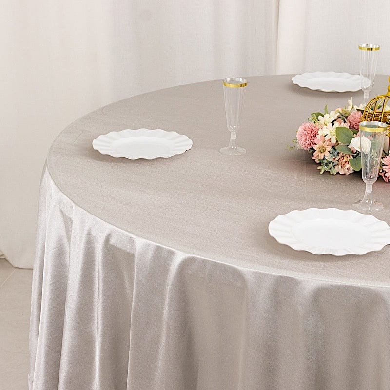108" Shimmer Scuba Polyester Round Tablecloth